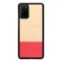 Dėklas Samsung Galaxy S20+ man and wood miss match black, medinis su polikarbonatu