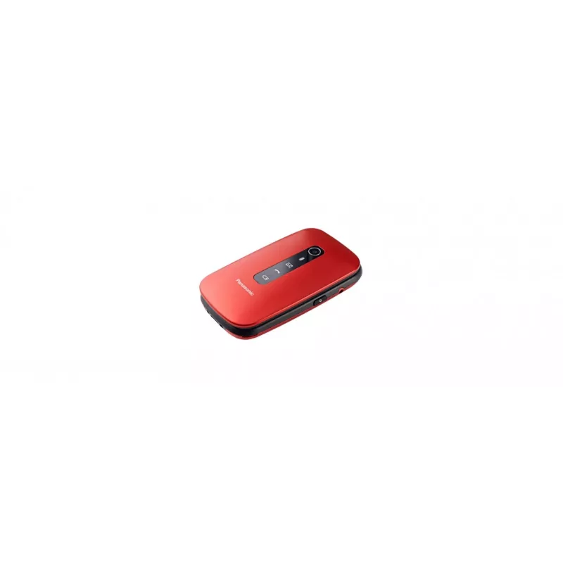 Panasonic KX-TU550 EXR mobilusis telefonas senjorams, 4G, 2,8 colio, atverčiamas, raudonas