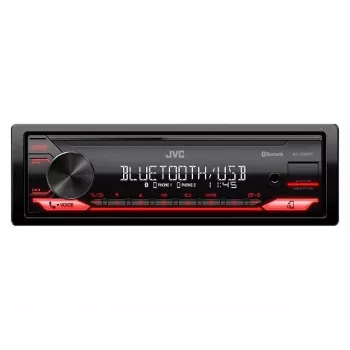 Automagnetola JVC KDX-282BT vieno DIN su Bluetooth 4.2, USB, CD, AUX, 8 juostų ekvalaizeriu, 50 W/kan.