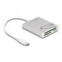 Card Reader DeLOCK 91005 USB 3.2 Gen 1 Type-C pilka CF MMC MicroSD