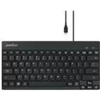 Perixx PERIBOARD-426 Black – kompaktiška laidinė membraninė klaviatūra