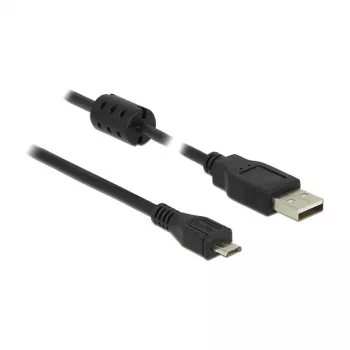 USB kabelis DeLOCK 1m USB 2.0-A Micro-B juodas