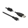 USB kabelis DeLOCK 1m USB 2.0-A Micro-B juodas