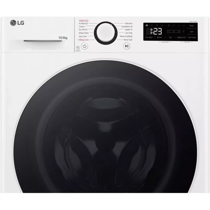 LG F4DR510S0W Skalbimo mašina su džiovinimu 10 kg 1400 aps/min Balta
