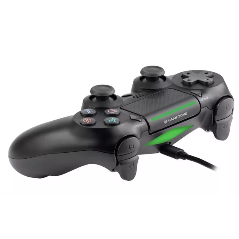 Laidinis žaidimų pultas TRACER SHOGUN PRO Black — 16 mygtukų, analoginis/digitalinis, 1,5 m kabelis, vibracija, PC/PS4/PS3