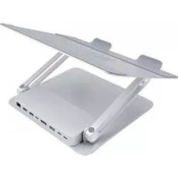 Stovas nešiojamam kompiuteriui Dexlan 310790 sidabrinis aliuminis USB 5000 Mbit/s