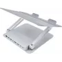 Stovas nešiojamam kompiuteriui Dexlan 310790 sidabrinis aliuminis USB 5000 Mbit/s