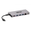 USB-C Dock 4K HDMI, USB 3.2 Gen 1, USB-A Hub, GbE, atminties kortelių skaitytuvas, 100W PD įkrovimas, nuimamas laidas U442-DOCK5D-GY