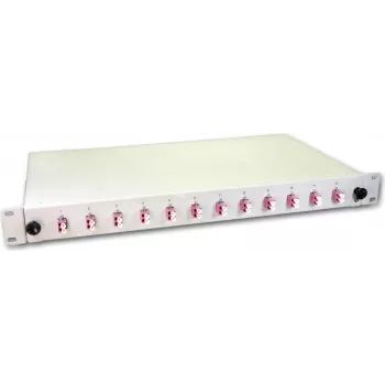 Lightwin LWL Splice Box, 24 Skaidulų, 12x DLC Daugiamodė, 50/125µm OM4 Pigtail Splice Box (SPBOX 24G50 OM4 DLC)