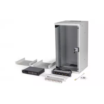 Sieninis stovas Digitus DN-49104-SET 12U 60kg IP20 pilkas