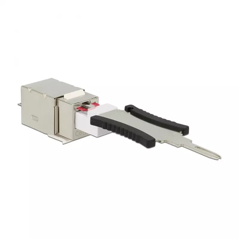 Keystone modulis DELOCK 86404 RJ-45 sidabrinis, 38,5×22,3×17,3 mm