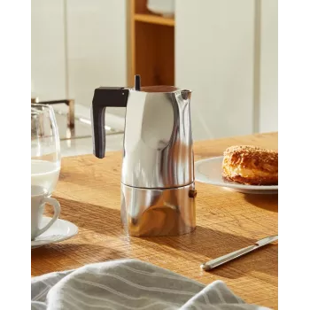 Alessi MT18/3 Espresso aparatas Ossidiana, Nerūdijantis plienas, Aliuminis, 3,5 x 18,5 x 40,5 cm