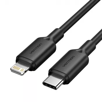 USB-C į Lightning laidas 3A 480Mbps 1m JUODAS