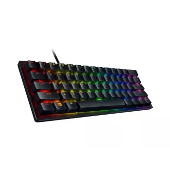 Razer Huntsman Mini 60% žaidimų klaviatūra, optomechaniniai Purple jungikliai, RGB LED apšvietimas, NORD išdėstymas, laidinė
