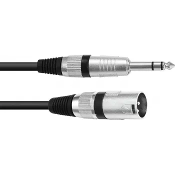 Adapterinis kabelis XLR į 6,3 mm lizdą Omnitronic 30225195 — 1x XRL kištukas į 1x 6,3 mm Jack