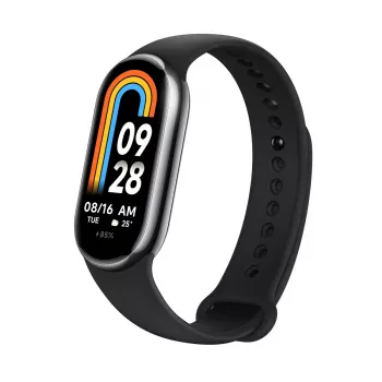 Xiaomi Smart Band 8 Juoda, Fitneso Seklys, Bluetooth 5.1, 190mAh, 1.62, 5 ATM, Akselerometras, PPG Jutiklis, Giroskopas