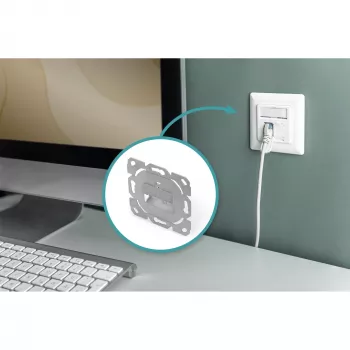 DIGITUS DN-93831-1 – Sieninė rozetė multimedijos ir keystone moduliams