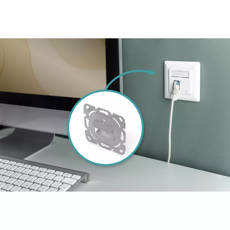 DIGITUS DN-93831-1 – Sieninė rozetė multimedijos ir keystone moduliams