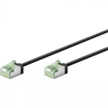 Goobay Ultra-Flexible CAT 8.1 Patch Cable slim U/FTP juodas - itin trumpas kištukas 99,9 % (74354)