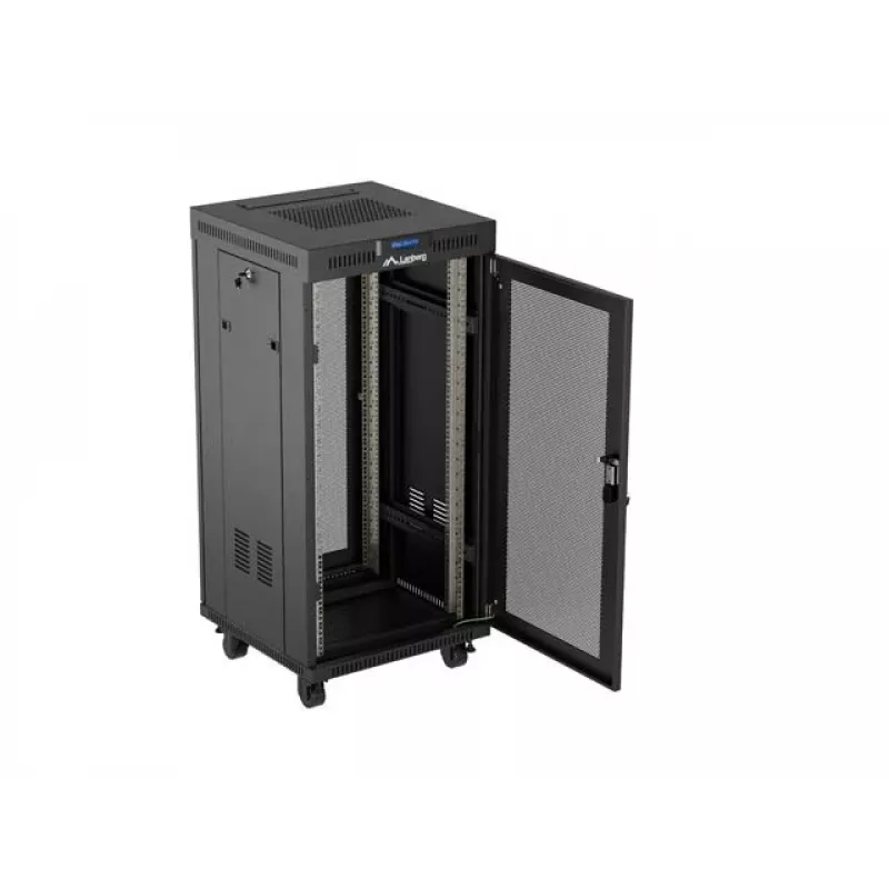Stovo spinta LANBERG FF01-6624-23BL 24U laisvai pastatoma 19 colių 600×600 mm IP20 juoda