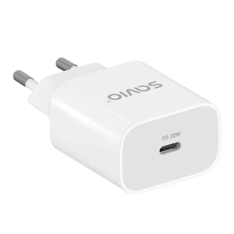 Sieninis įkroviklis 20W LA-09 USB-C QC, PD 3.0 Savio SAVLA-09