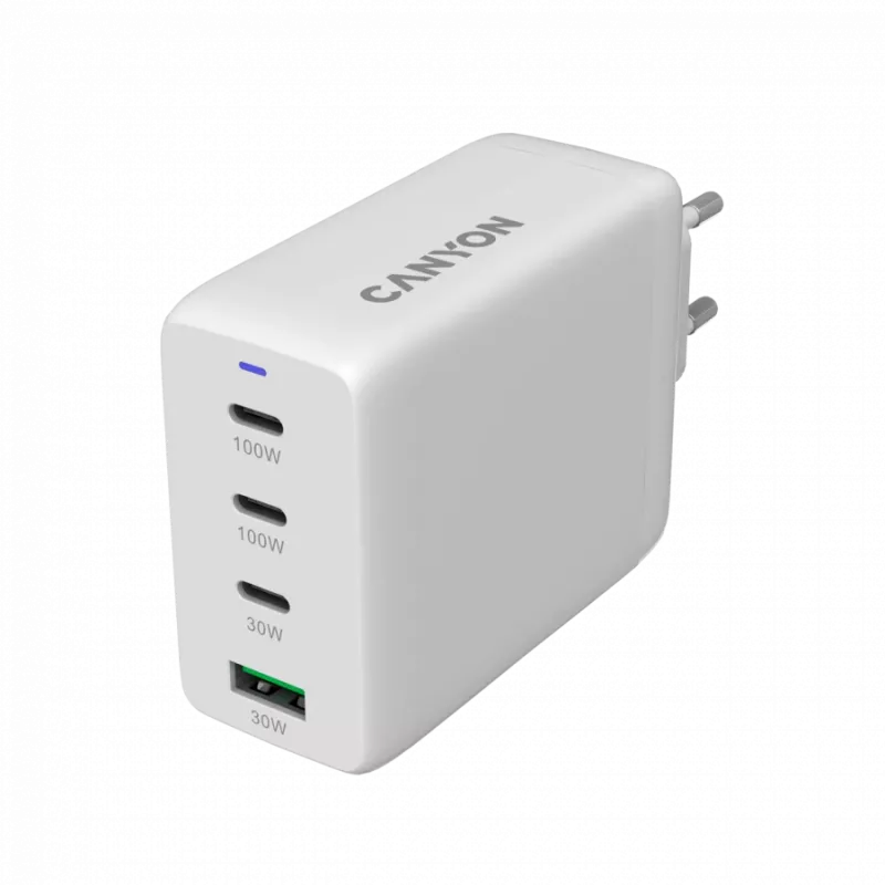Canyon 100ACC universalus greitojo įkrovimo sieninis adapteris - 2xUSB-C 100W - 1xUSB-C 30W