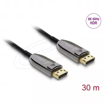 DELOCK aktyvus optinis DisplayPort 2.1 kabelis 8K 60Hz 40Gbps 30 m