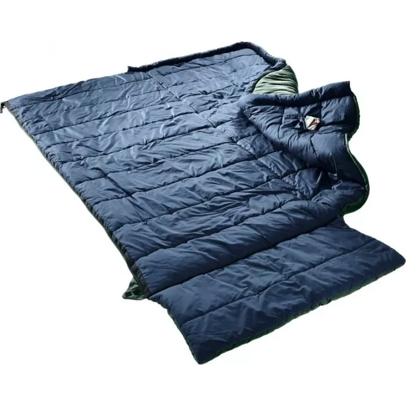 Miegmaišis DEUTER Orbit SQ -5, stačiakampis, 200 cm ūgiui, dešininis užtrauktukas, komfortas 0–10 °C, žalias