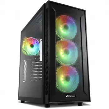 Korpusas Sharkoon TG6M RGB Tower Black