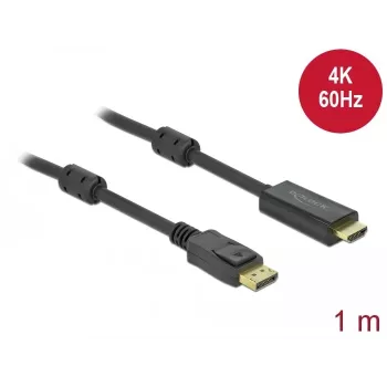 Laidas DeLOCK Active DisplayPort 1.2 į HDMI 4K 60 Hz 1 m