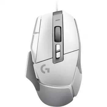 Žaidimų pelės rinkinys Logitech G G502 X su G240 kietu pelės kilimėliu – dešinei rankai, optinė 25600 DPI, USB Type-A, 13 mygtukų, balta