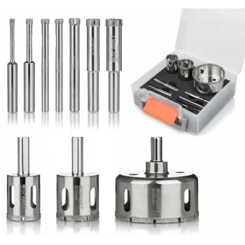 Deimantinių grąžtų rinkinys Smart SM-25-SET10G, 10 vnt., skersmenys 4–68 mm