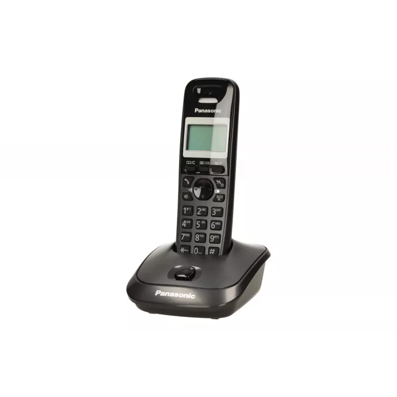 Panasonic KX-TG2511 DECT belaidis telefonas juodos spalvos su skambučio numerio atpažinimu