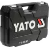 Veržliarakčių komplektas YATO YT-38791 — 108 dalių, 1/2 colio pavara, su reketu, juodas dėklas