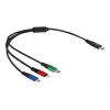 DeLOCK USB įkrovimo kabelis 3 in 1 USB Type-C Lightning Micro USB 30 cm