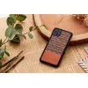 Dėklas iPhone 11 Pro man and wood — rudas languotas su juodu apvadu