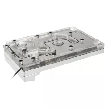 Vandens blokas BitsPower Monoblock ASRock X399M Taichi RGB, akrilas/varis, nikeliuotas, 90×142×29,1 mm
