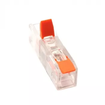 Hismart EL240487 – universalus push-in laidų jungtuvas, 1:1, 0,2–4,0 mm², 32 A / 450 V, pakuotė 100 vnt.