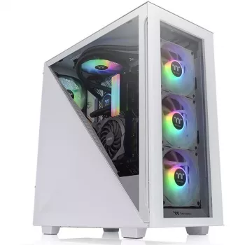 PC korpusas Thermaltake Divider 300 TG Snow ARGB Midi Tower baltas