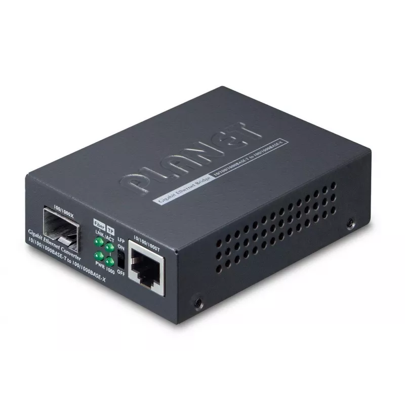 PLANET GT805A tinklo medijos keitiklis 1000 Mbit/s Daugiamodis Juodas