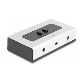 Audio jungiklis DeLOCK 88061 juodas pilkas 3,5 mm įvestis išvestis