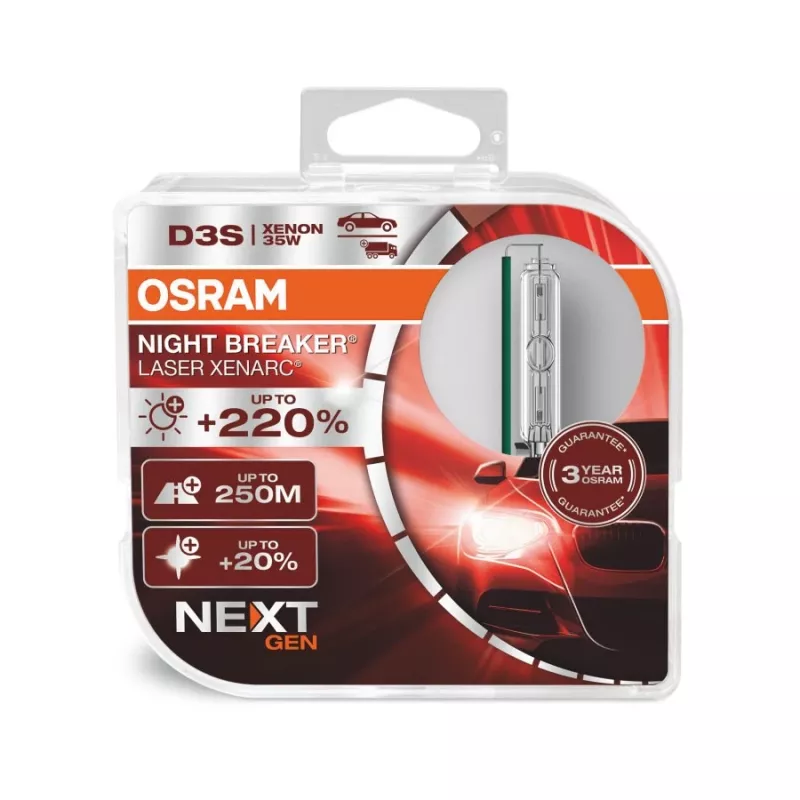 OSRAM XENARC NIGHT BREAKER LASER NEXTGEN D3S (66340XNN-HCB) automobilinės ksenoninės lempos 2 vnt.