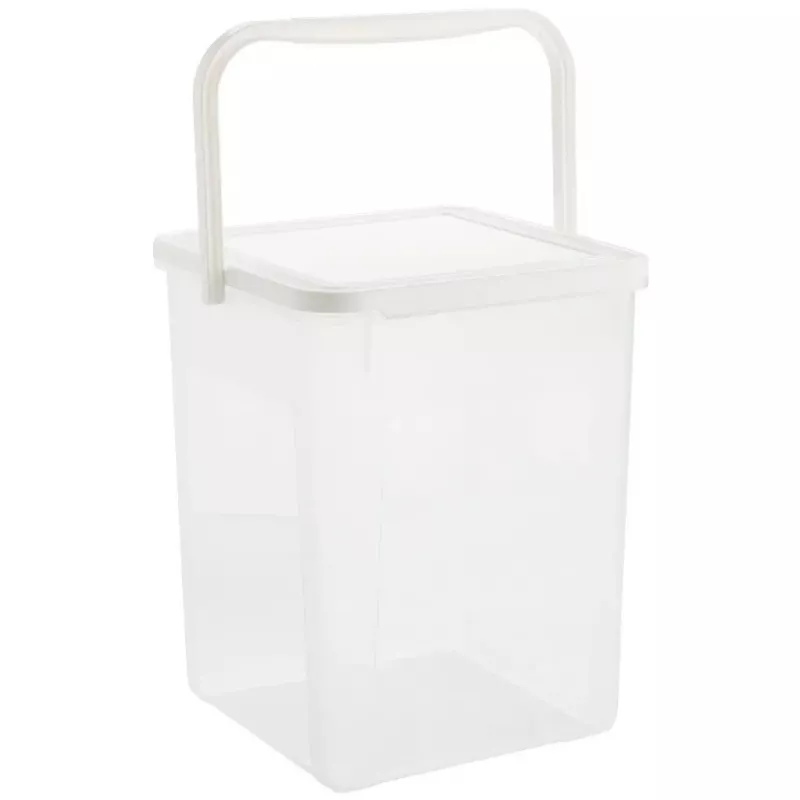 Plastikinis indas skysčiams Rotho Basic 9 L modelis 1770101100RP, baltas, su dangteliu ir pakabinimo anga
