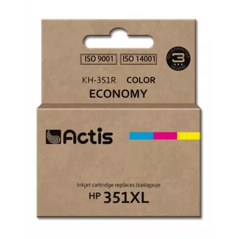 ACTIS kasetė KH-351R, suderinama su HP 351XL, dažų pagrindu, 21 ml (CMY), vienetinis paketas, standartinės išeigos