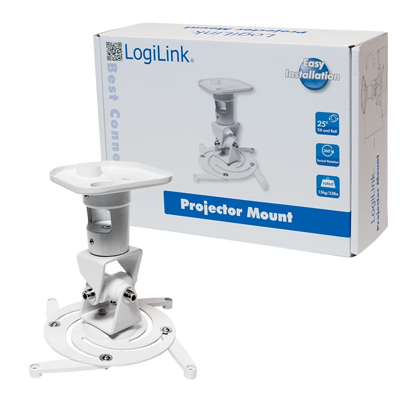 Lubinis laikiklis LogiLink BP0003, maksimali apkrova 15 kg, baltas