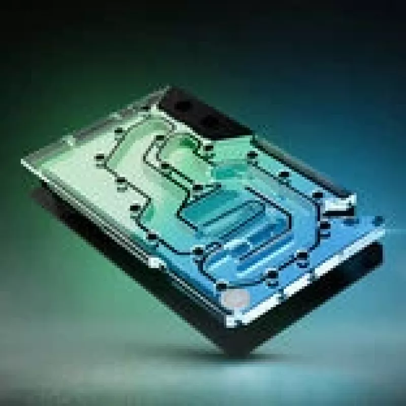 GPU vandens blokas EK-Quantum Vector³ FE RTX 5090 — akrilinis viršus