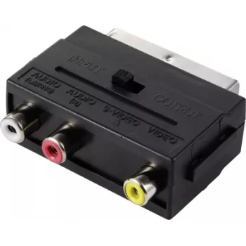 SpeaKa Professional SP-13442696 SCART adapteris [3x lizdas - 1x SCART mova] juodas