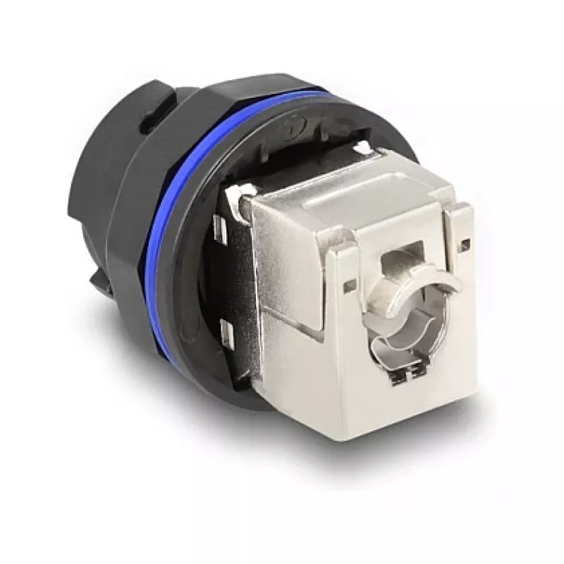 Delock 67047 RJ45 Cat.6A skydinis lizdas su LSA prijungimu, juodas