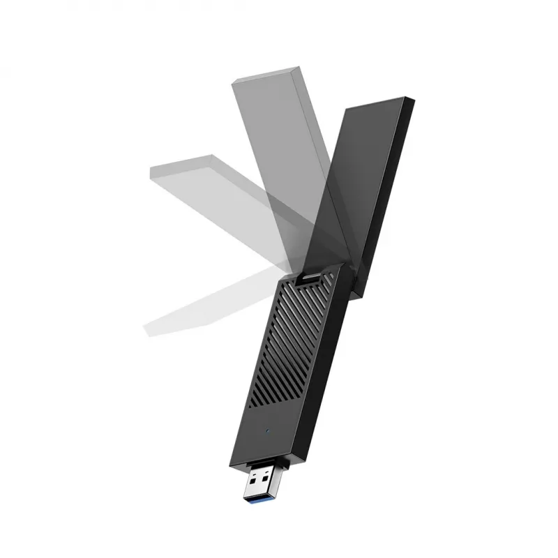 USB Type-A Wi‑Fi 6E adapteris Cudy WU5400, dviejų juostų 2x2, 2402 Mbit/s, juodas