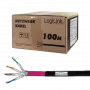 Logilink Professional - Biri kabelis - 100 m - S/FTP - 7 kategorijos žaliavinis kabelis - Halogenų neturintis, lauko, Gigabit Ethernet palaikymas, tiesioginis kasimas - Juoda (CPV0082)